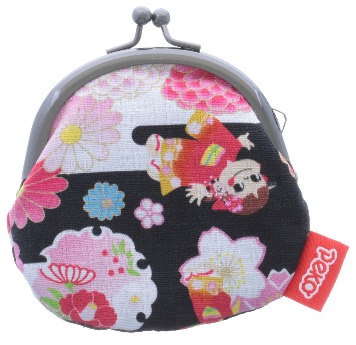 Maeda Shoko Peko-chan x Kyoto Coin Purse, 2.5 Round, Black