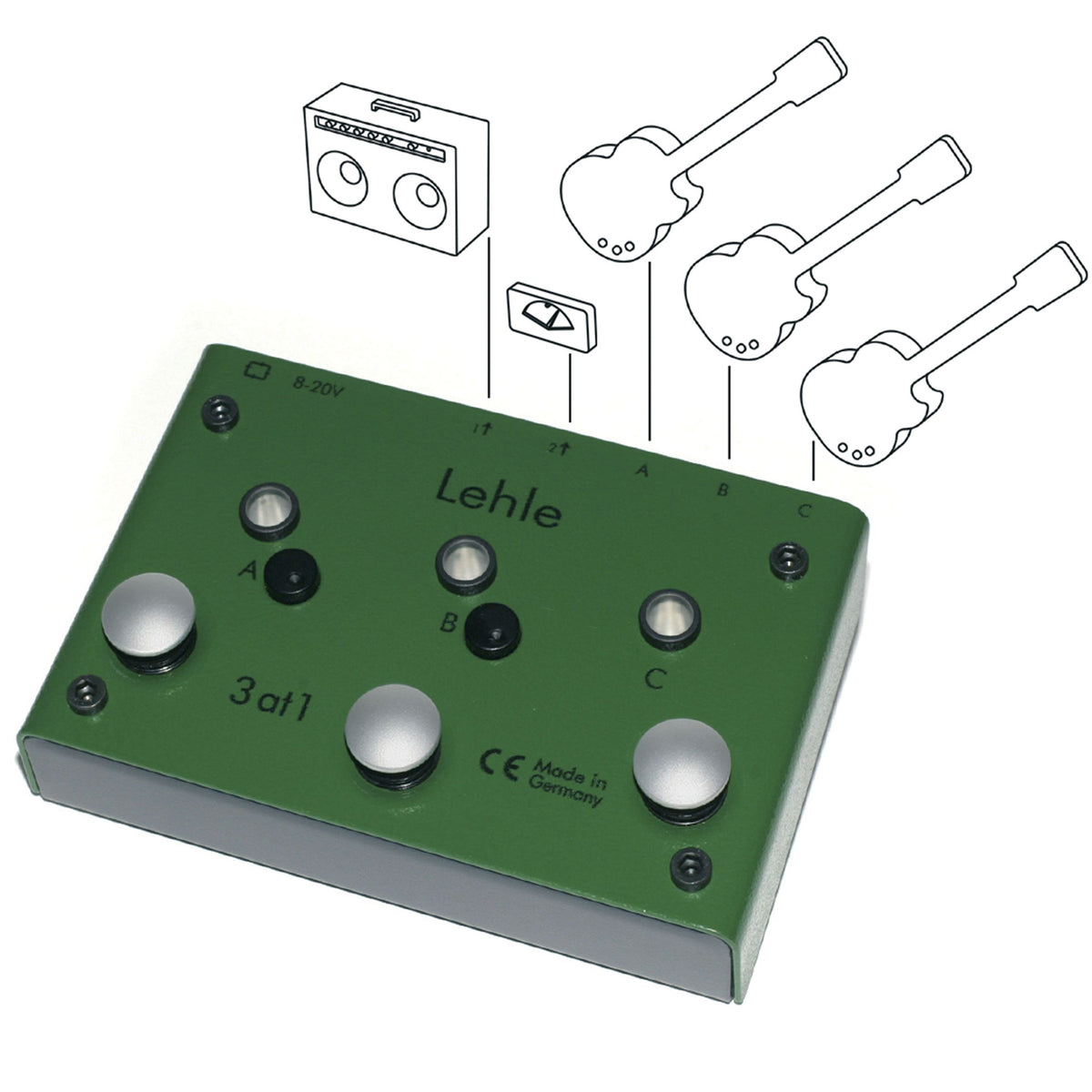 Lehle 3 at 1 Stereo Instrument Switcher