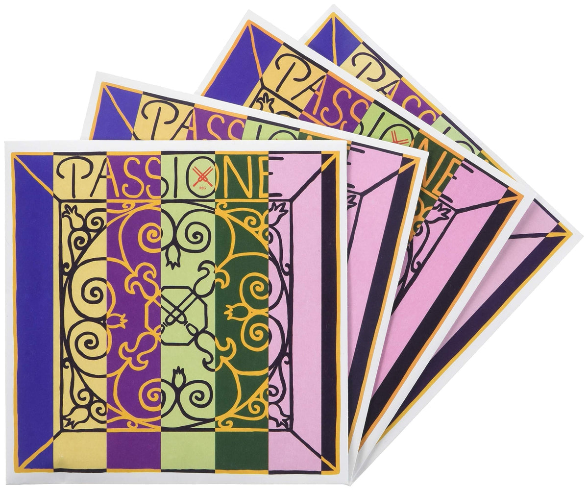 Pirastro Passione Violin Strings, 4/4, Set of 4 (E Wire: Loop)
