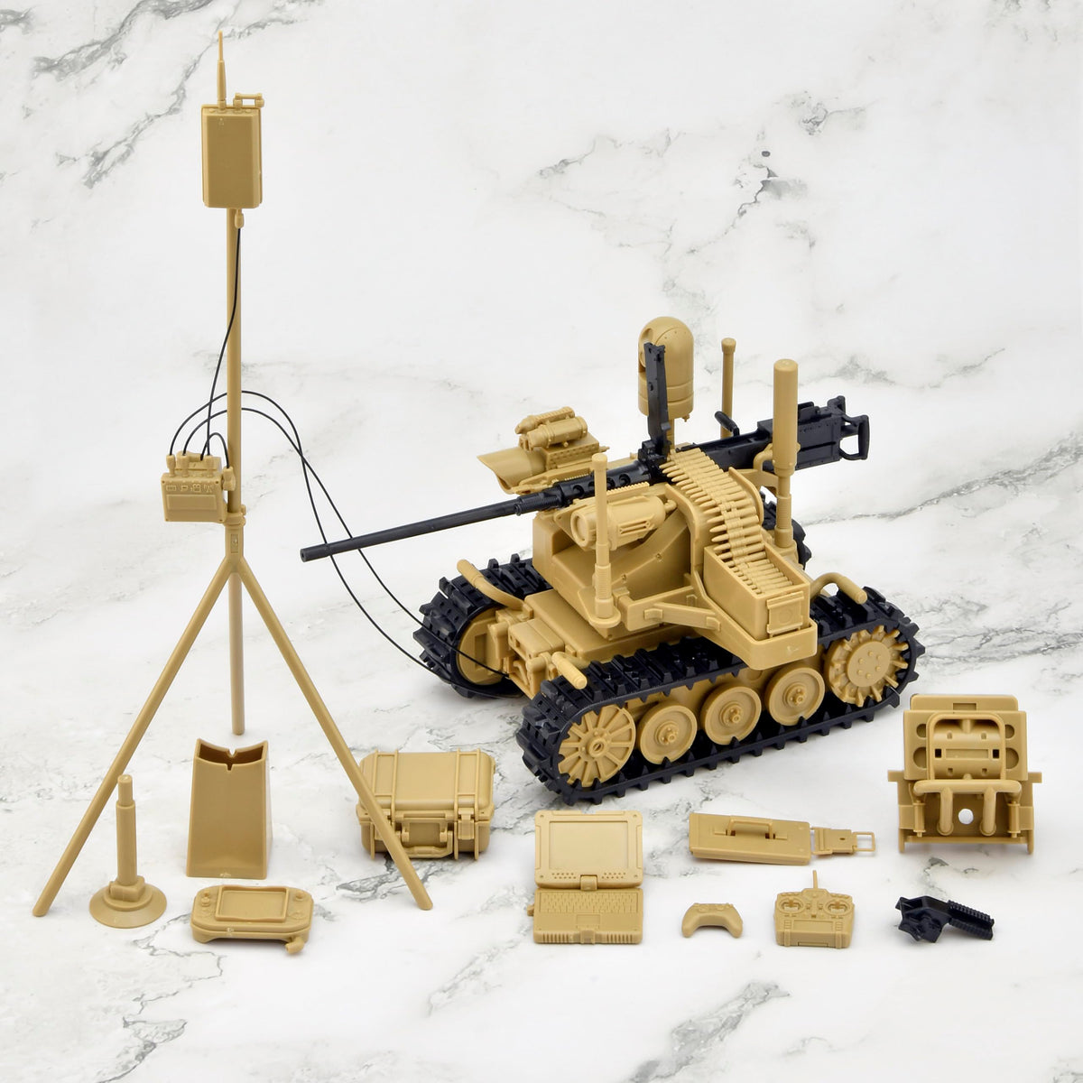 トーック(TOMYTEC) Tommy Tech Little Armory LD049 UGV Armed Robot System 2: 1/12 Scale Gauge Carrier, Prepainted, PS Assembly Kit, 329985