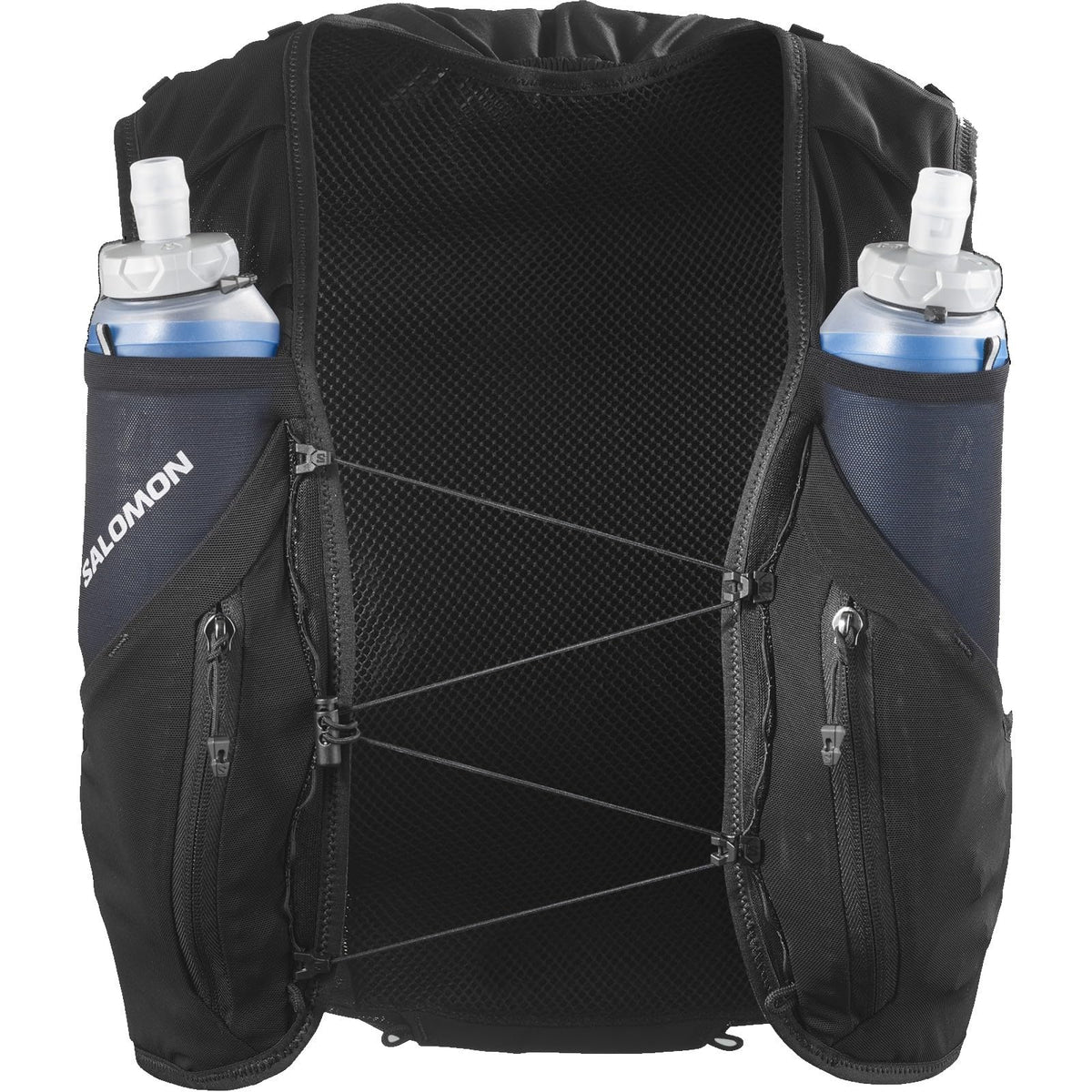 Salomon Unisex Advance Skin 12 | 12 Liter Hydration Trail Running Vest, Black, Large