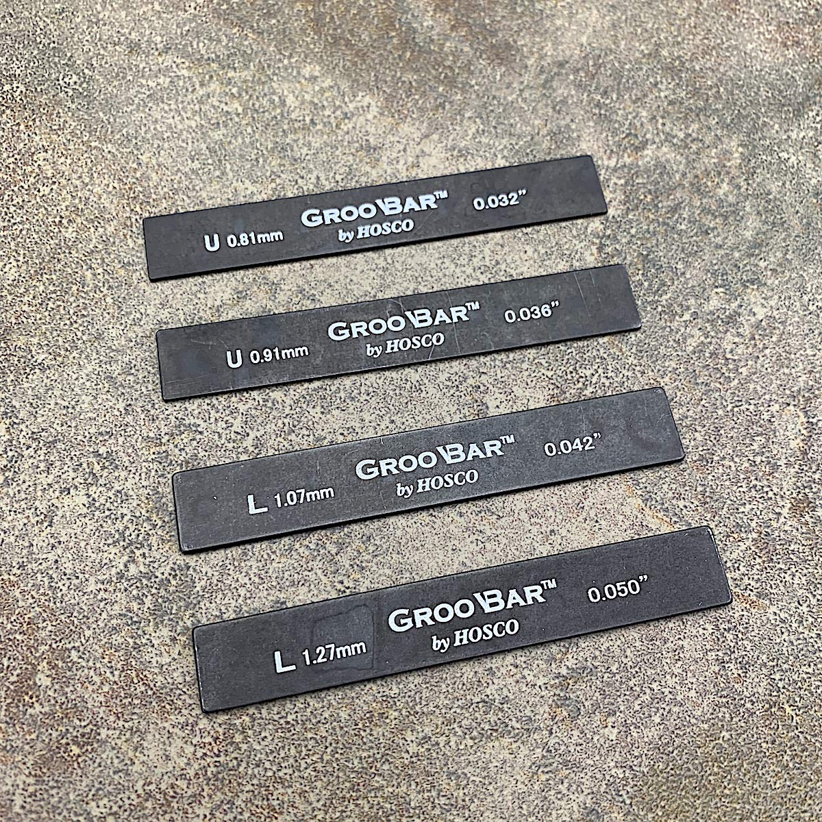Hosco GrooBars - Nut Slot Assit Tool for Ukeleles - 4 Bars Set