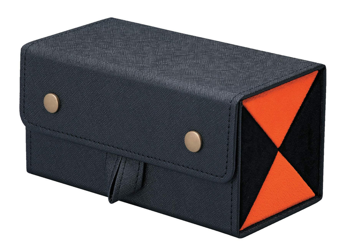Pearl Wall Pocket Wall Mounted Glasses Collection Case Holds 4 Black x Orange