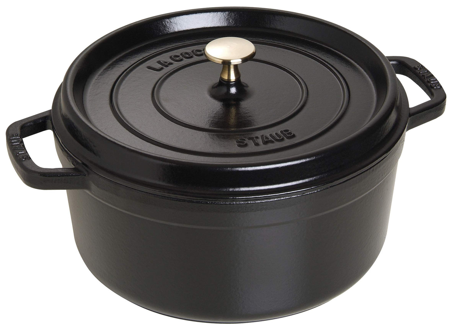 Staub Round Cocotte - 5.5Qt - Black Matte
