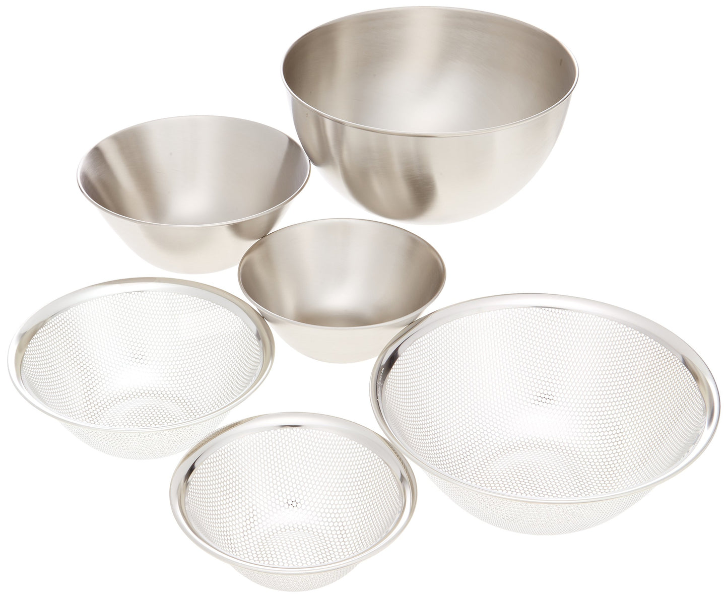 Sori Yanagi stainless bowl punchingstrainer (16.19.23) 6pcs
