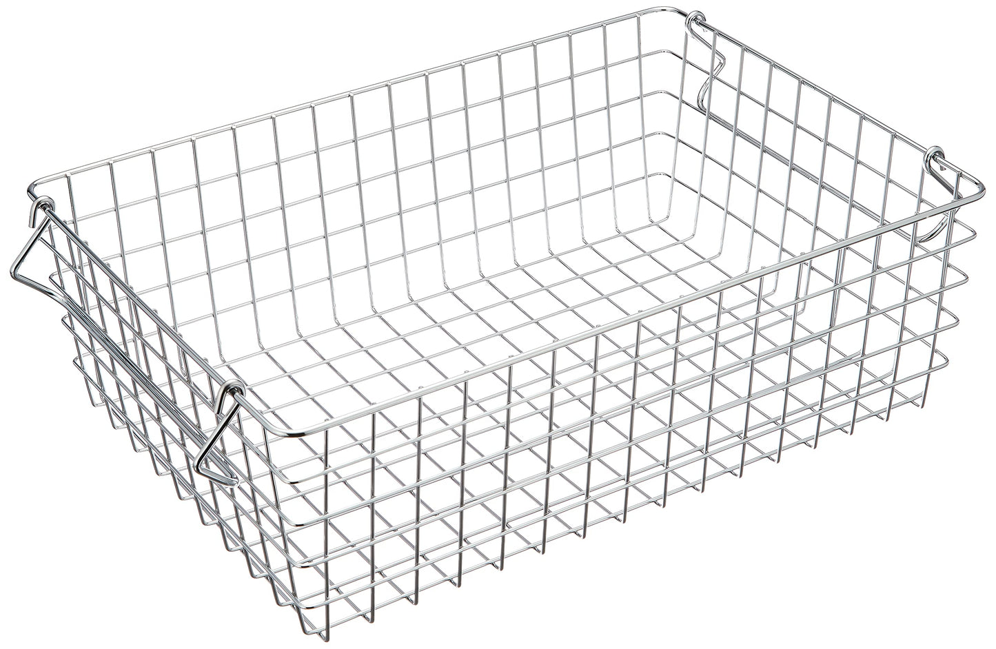 Chidorisangyou Basket, Silver, 14.6 x 10.2 x 4.7 inches (37 x 26 x 12 cm)