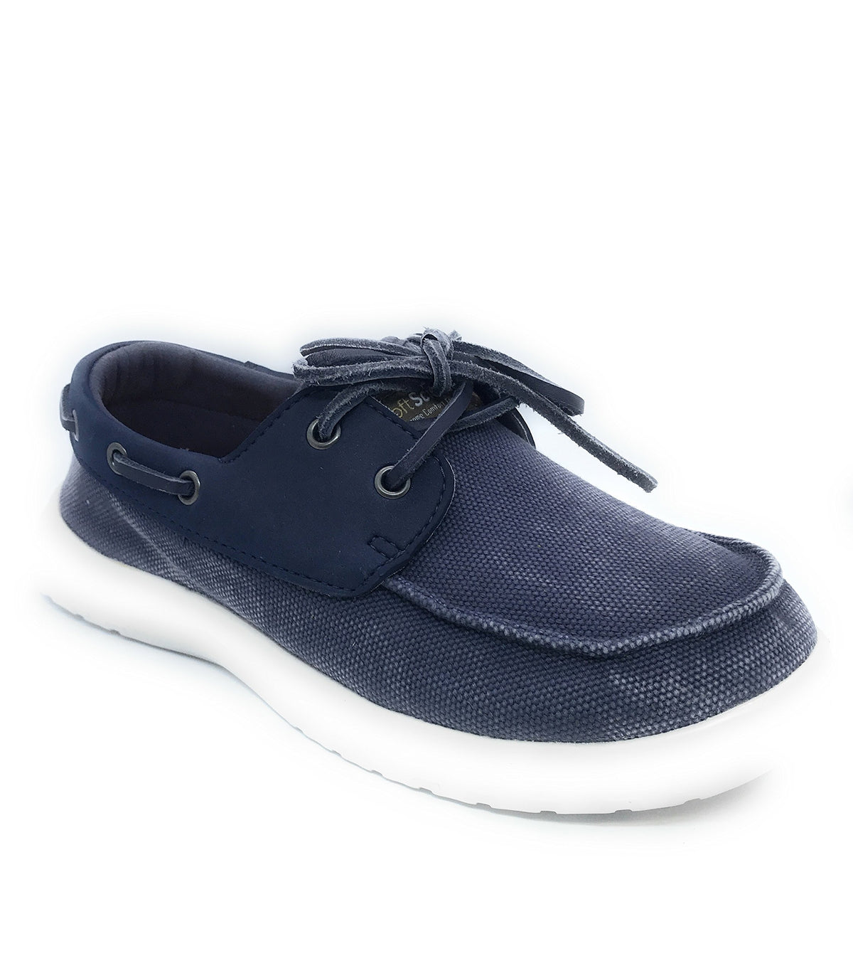 SoftScience The Cruise Canvas Men's Boating Shoes - Blue, Size 9