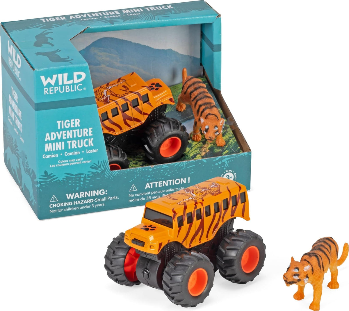 Wild Republic Adventure Mini Truck Tiger Action Toy Set - 4"