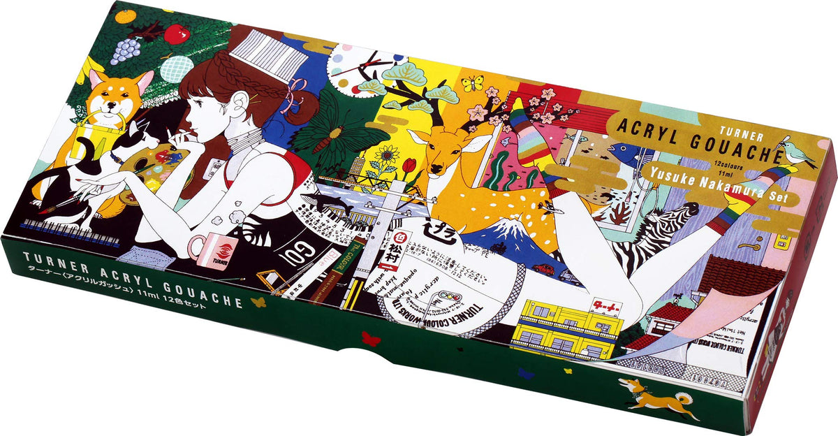 Turner Acryl Gouache Yusuke Nakamura Set of 12, 11ml Tubes