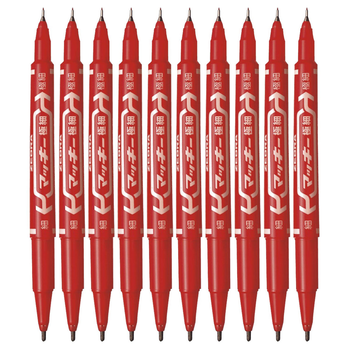 Zebra permanent marker McKee extra fine B-MO-120-MC-R Red10 pieces