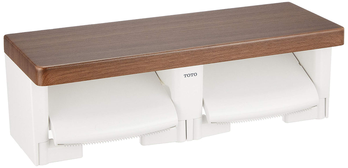 TOTO YH600FMR #MW Double Paper Roll with Shelf (Wood)