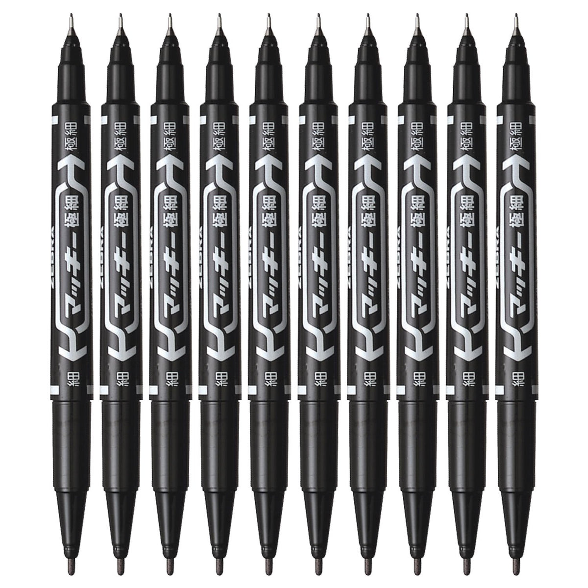 Zebra permanent marker McKee extra fine B-MO-120-MC-BK Black 10 pieces