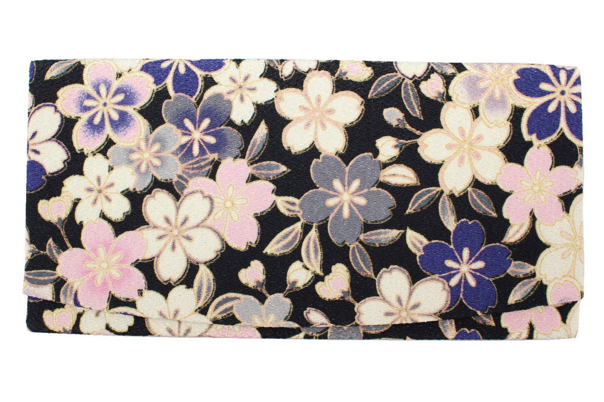 KOMESICHI Women's Japanese Futakoshi Chirimen Billfold Wallet No.20