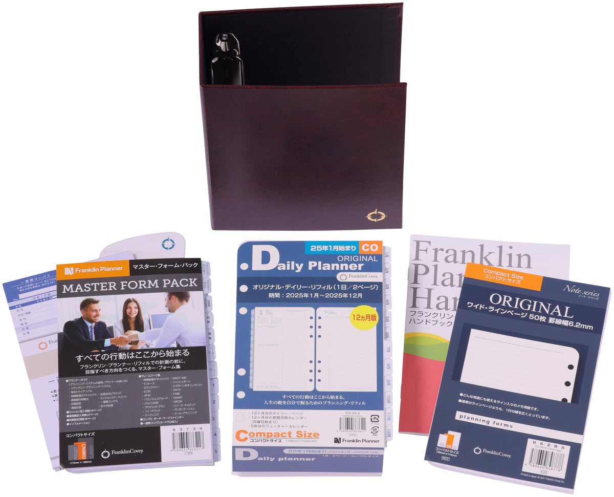 Franklin Planner Refill Kit, 2 Pages Per Day, Begins January 2025, 12 Months Edition, Compact Size 86352