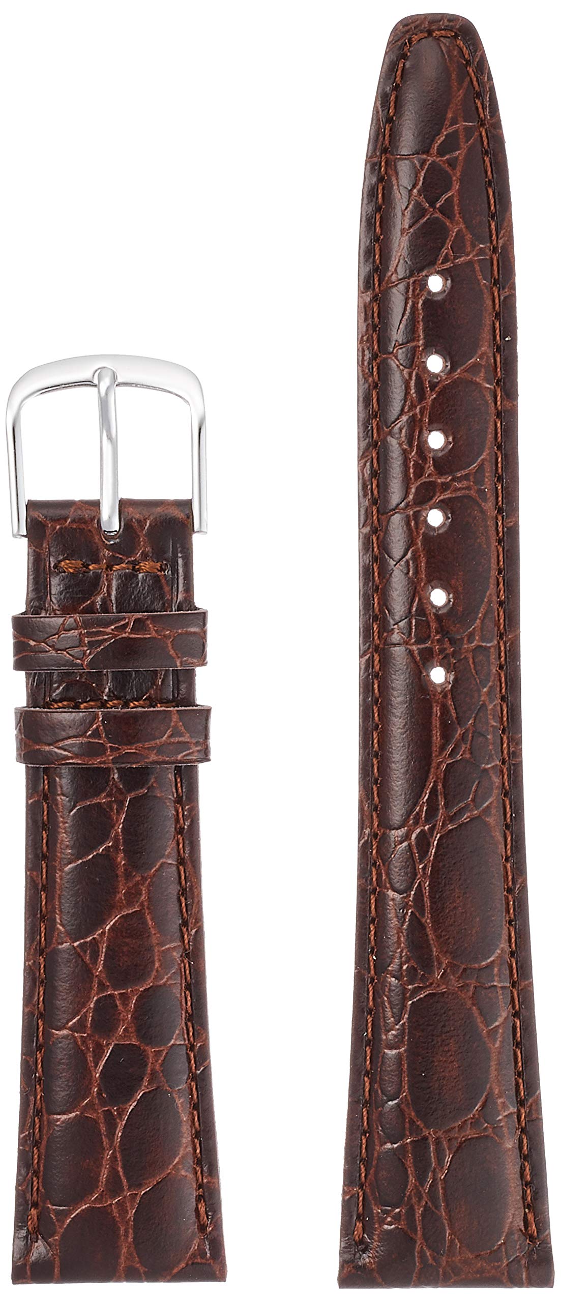 Mimosa Watch Band, RA, Type Push Alligator 19 mm Dark Brown