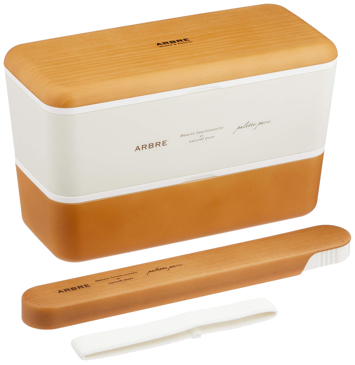 Arbre Men's Long Nest Square Lunch & Grain 箸箱 Set