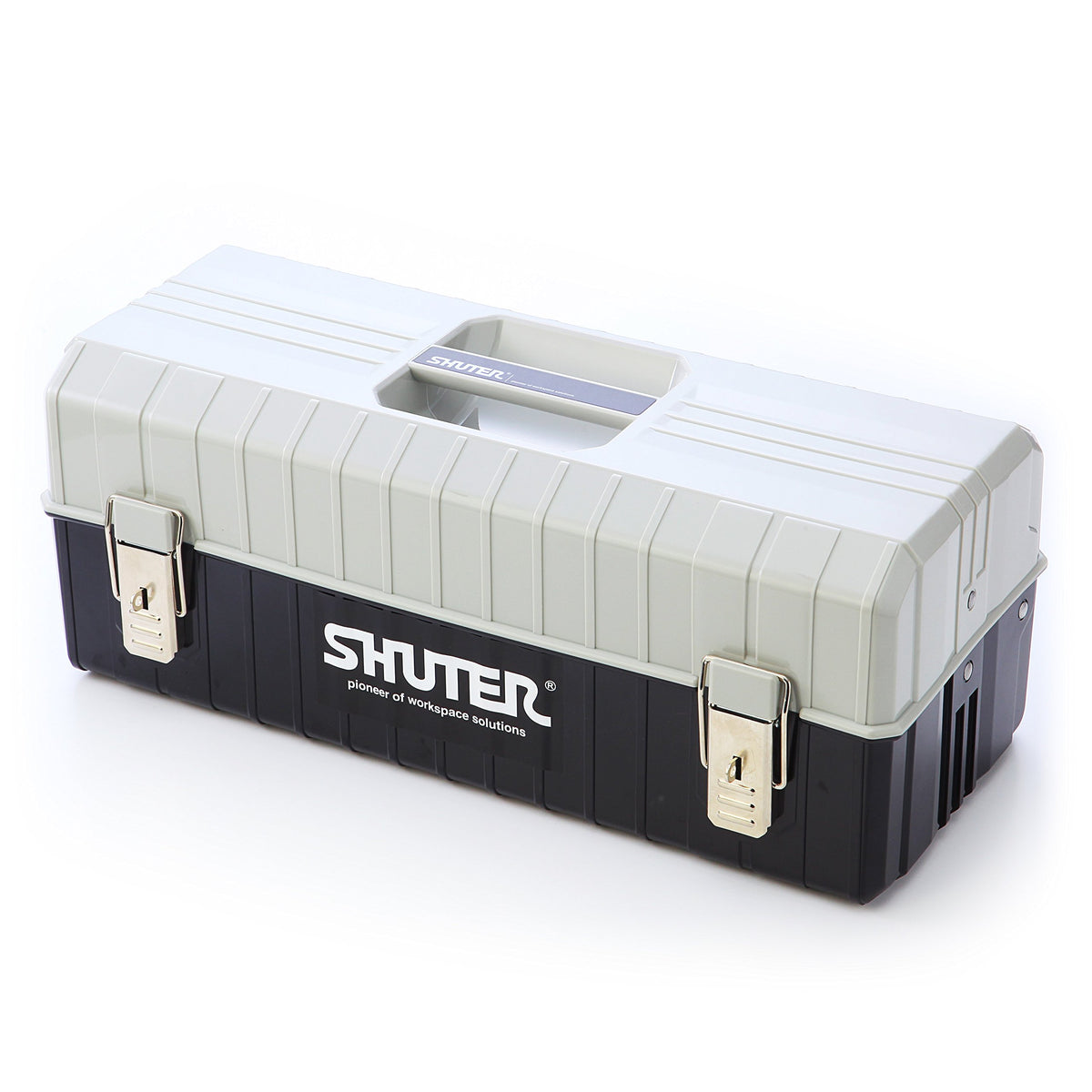 Sanwa Direct 800-BYBOX2BK Tool Box, Organization, Portable, Includes 2-Tier Tray, Plastic