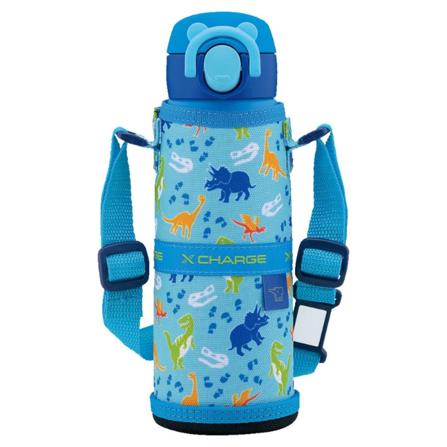 Zojirushi SM-UA48-AJ Water Bottle, Kids Mug with Drawstring, For Kids, For School or School Commutes, Stainless Steel Mug, Seamless Washer, 16.2 fl oz (480 ml), Dinosaur Blue, Integrated Lid and Seal,