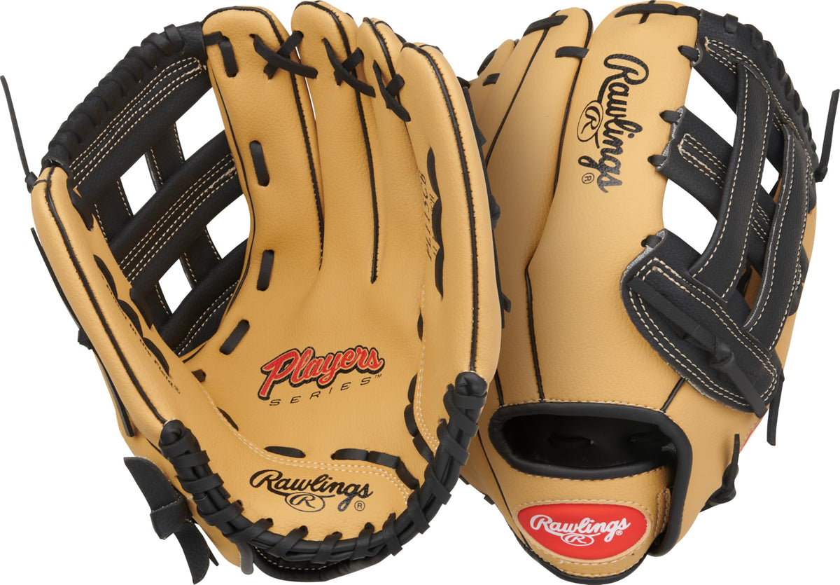 Rawlings | Player's Series Youth Baseball Glove | 11.5" | Left Hand Throw | Camel/Black