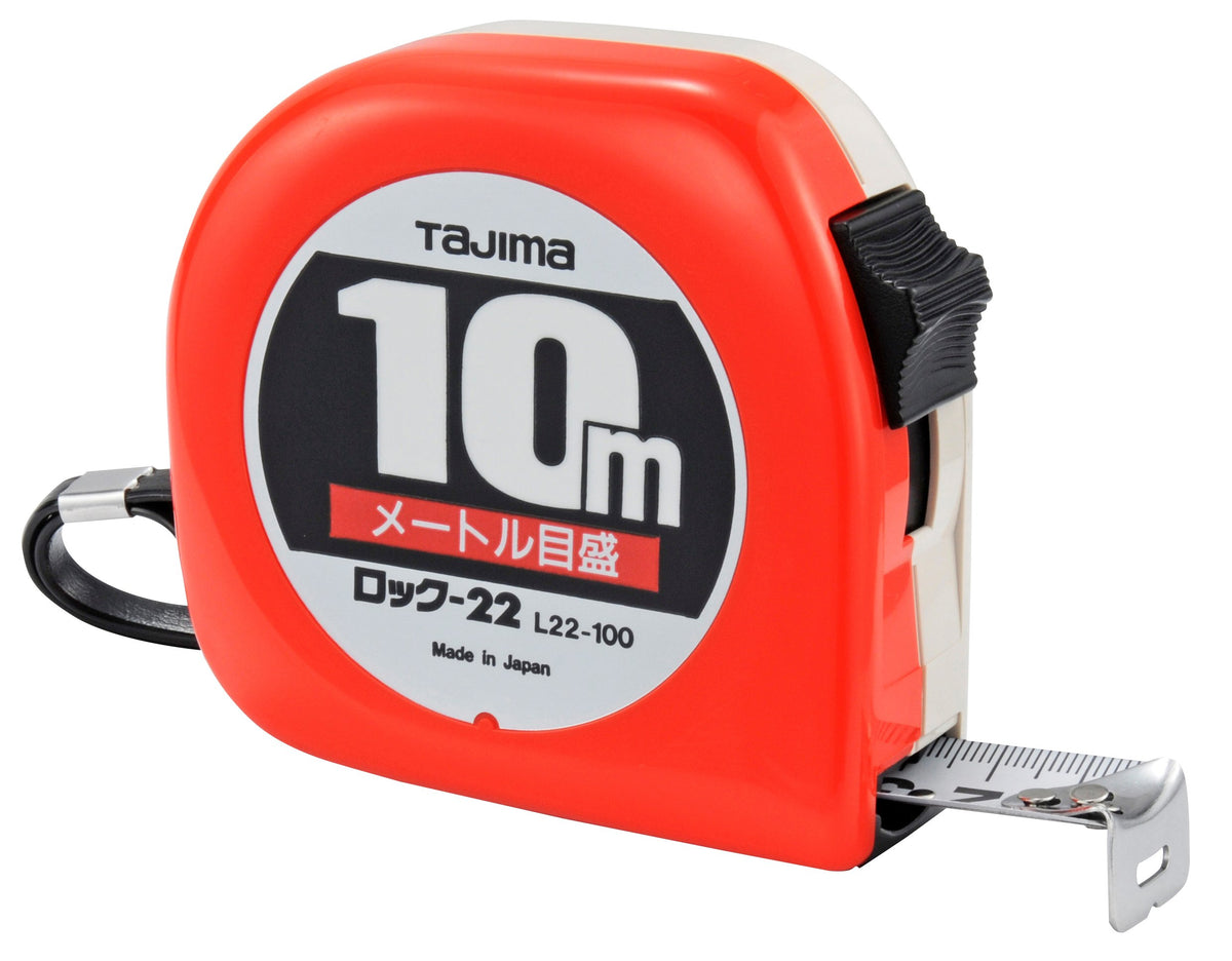 Tajima L22-100BL Convex Lock, 22 Meter Scale, Width 0.9 inches (22 mm) x Length 32.8 ft (10 m)