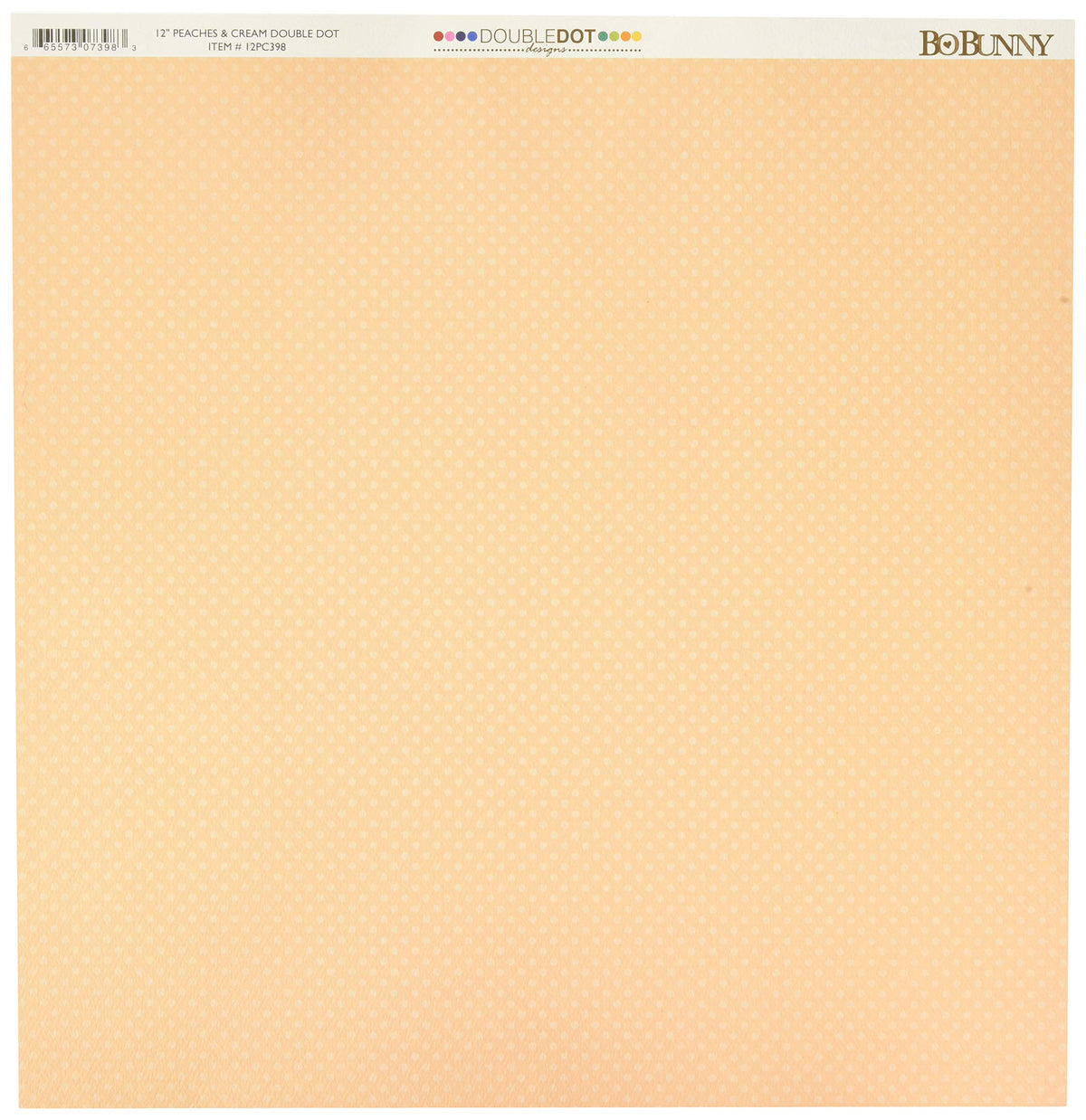 Bo Bunny Dbl Dot Paper Peaches & Cream