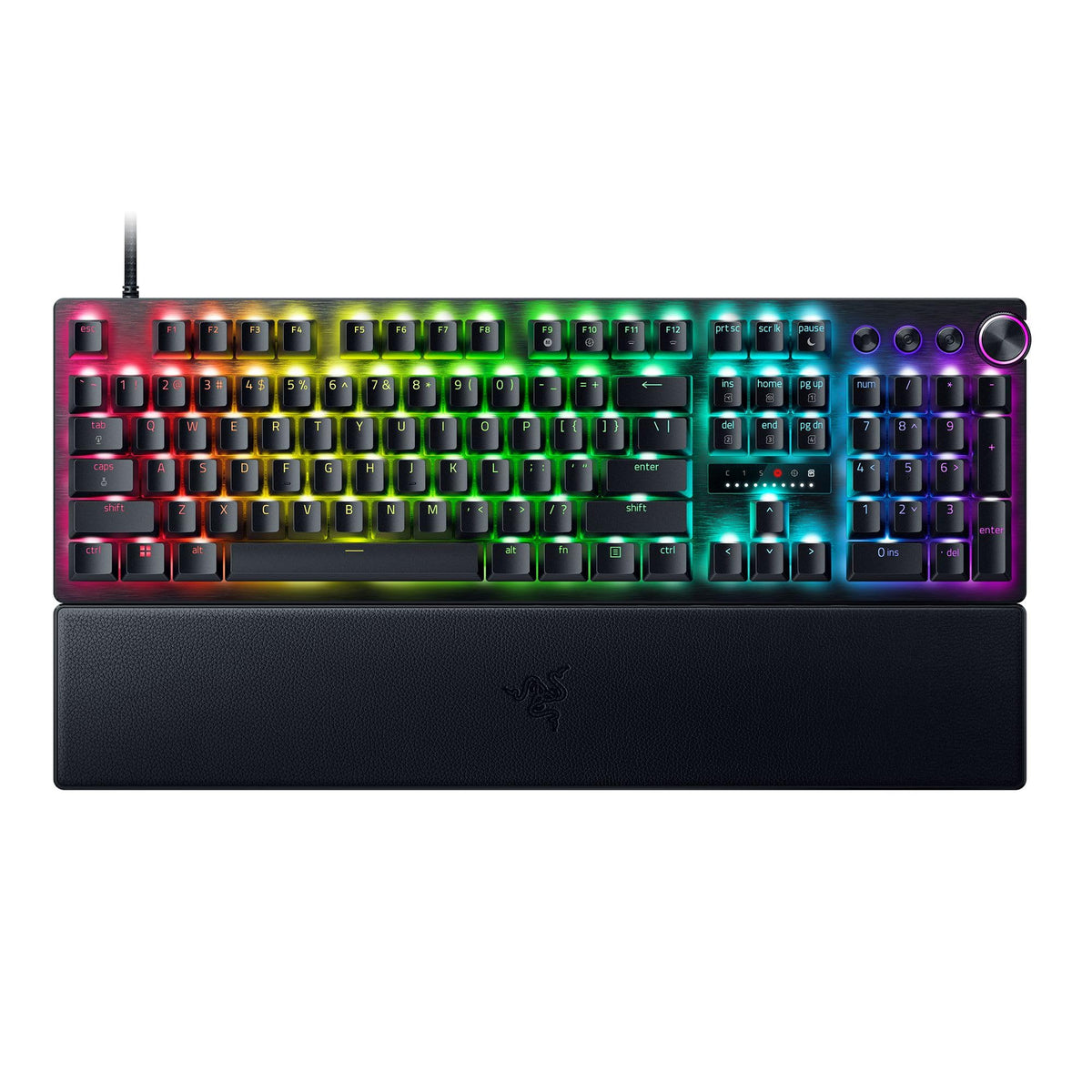 Razer with Rapid Trigger, Huntsman V3 Pro, Analog Gaming Keyboard with Rapid Trigger and Adjustable Actuation, Analog Optical Switch, Adjustable Actuation, Press Pressure, 40G, Multifunction Digital