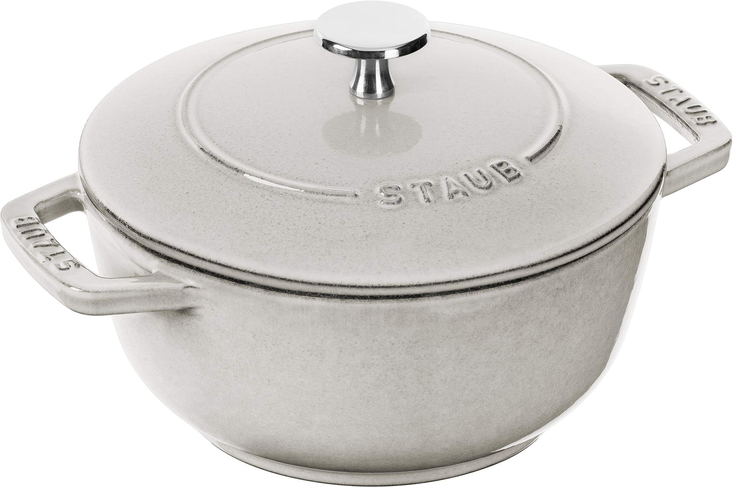 Staub Wa-NABE 40501-477 Wanabe Campagne M, 7.1 inches (18 cm), Double Handed, Cast Enamel, Pot, Rice Cooking, 2 Cups, Induction Compatible