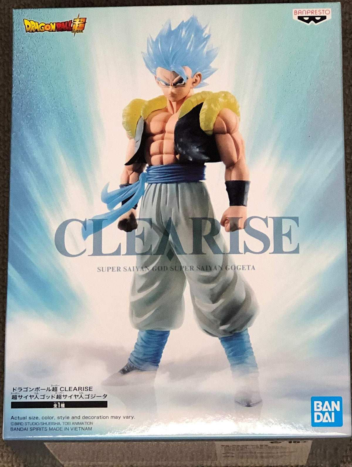 Dragon Ball Super CLEARISE Super Saiyan GOD Super Saiyan GOGETA