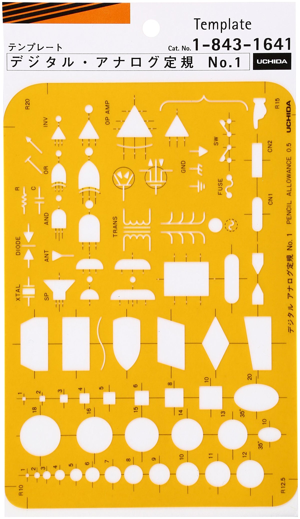 Uchida Template Digital Analog Ruler No.1 1-843-1641