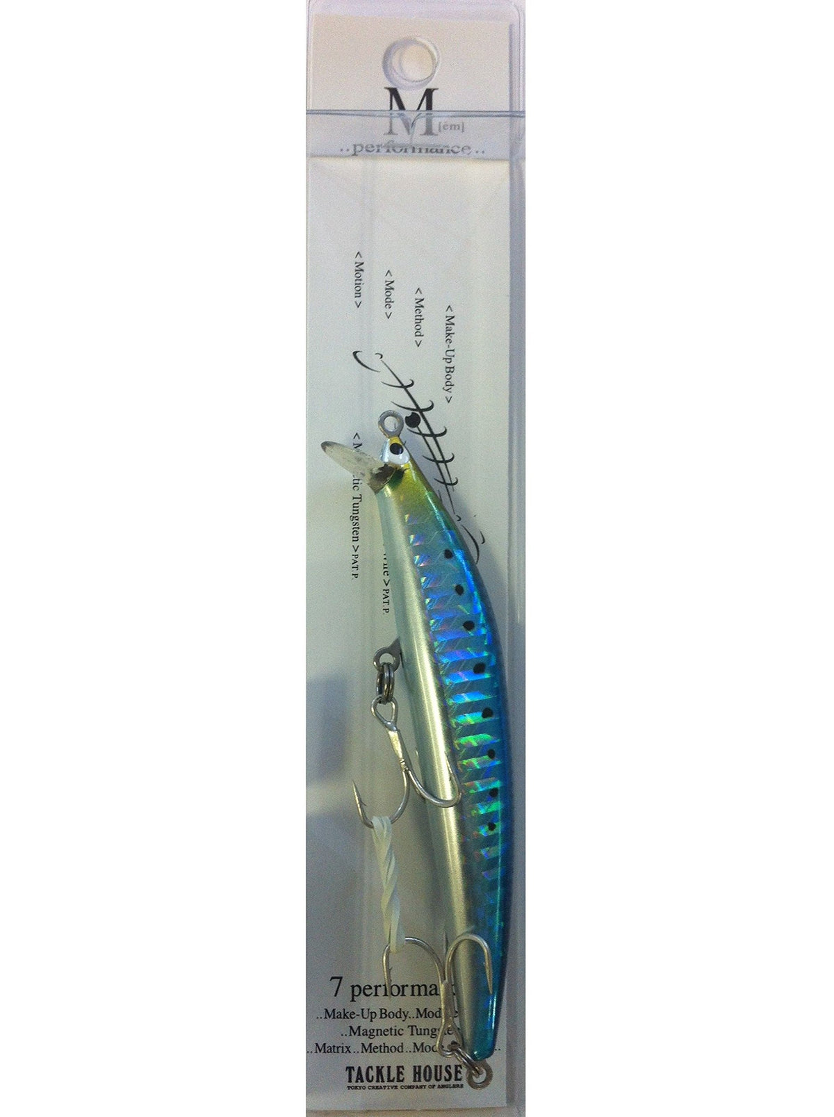TackleHouse, M88 Minnow, 3.5 inches (88 mm), 0.2 oz (6.3 g), Sardine #106