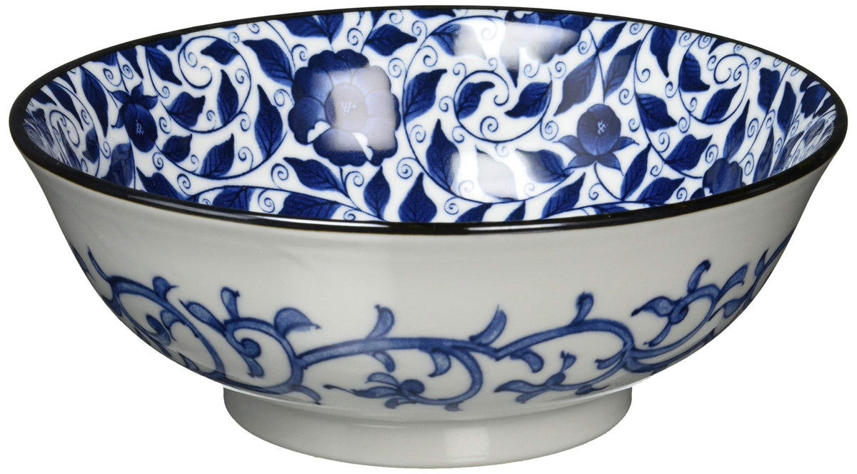 Mino Ware 130-1311 Koimari Peony Ramen Pot