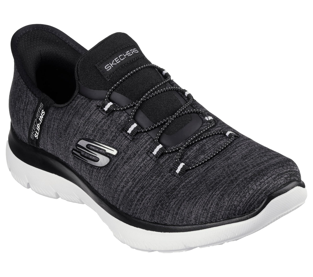 Skechers Hands Free Slip-in Summits Everyday Set 150264 Machine Washable Women's Sneakers, BKW, 23.0 cm