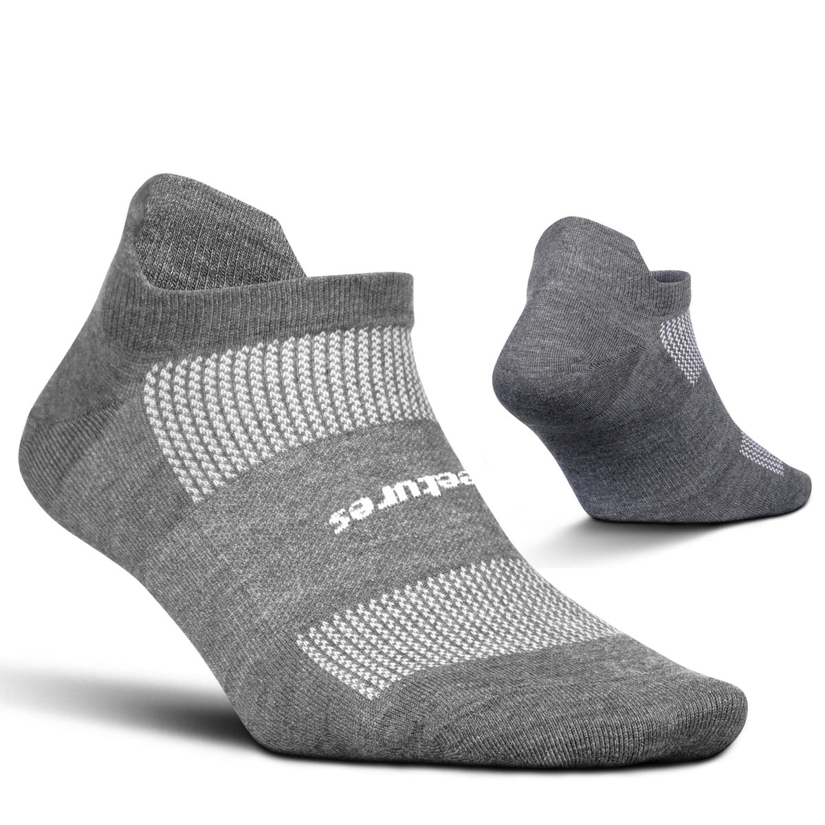 Feetures High Performance Ultra Light Ankle Sock, Heather Gray, M, 1 Pair