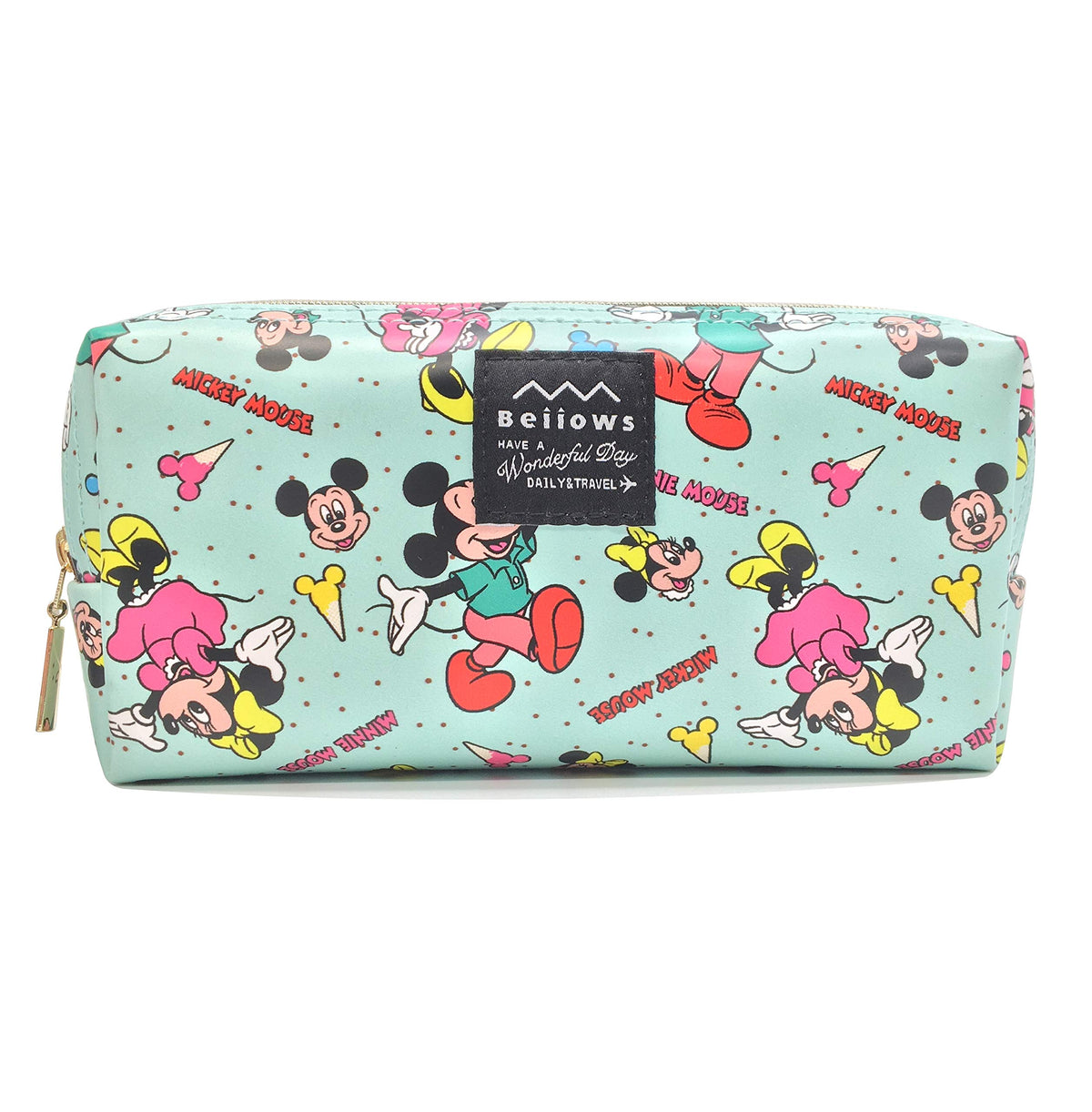 CONCISE DTS-0580C Disney Pen Case, Bellows, Mickey & Minnie Retro
