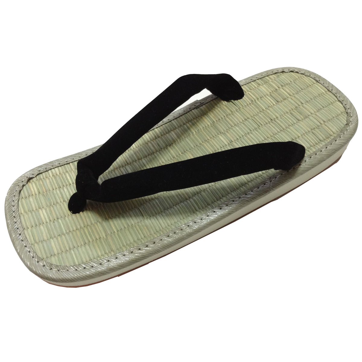 Edoten Men's Japan AmeZoko Igusa Black Setta Zouri Sandals M