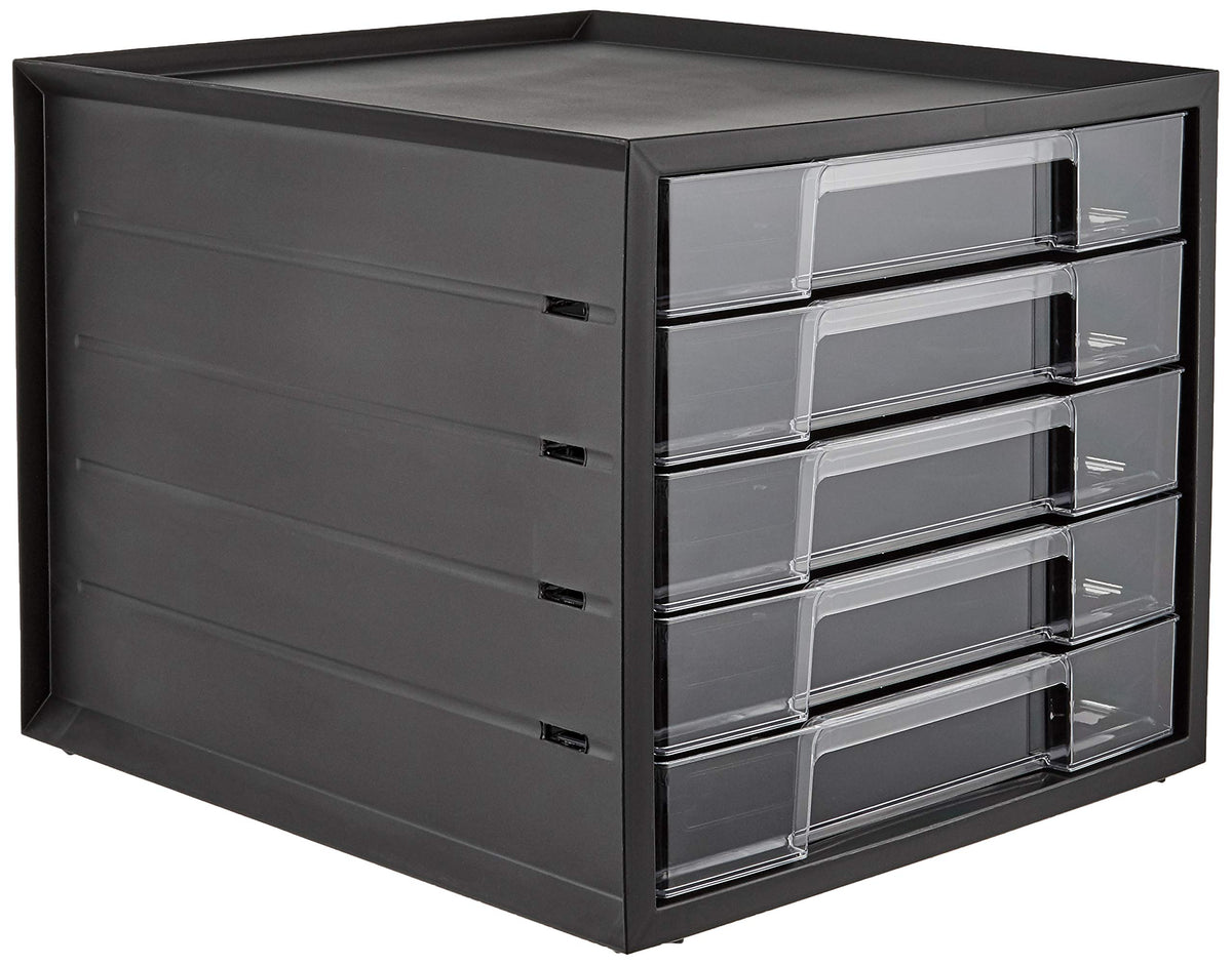 Iris Ohyama LCJ-5M Letter Case, A4 with Index Seal, Drawer, Document Case, Storage Case, Tabletop, Shallow Type, Stackable Plastic, Letter Box, Envelopes, Office, Office Supplies, Letters, Stationery