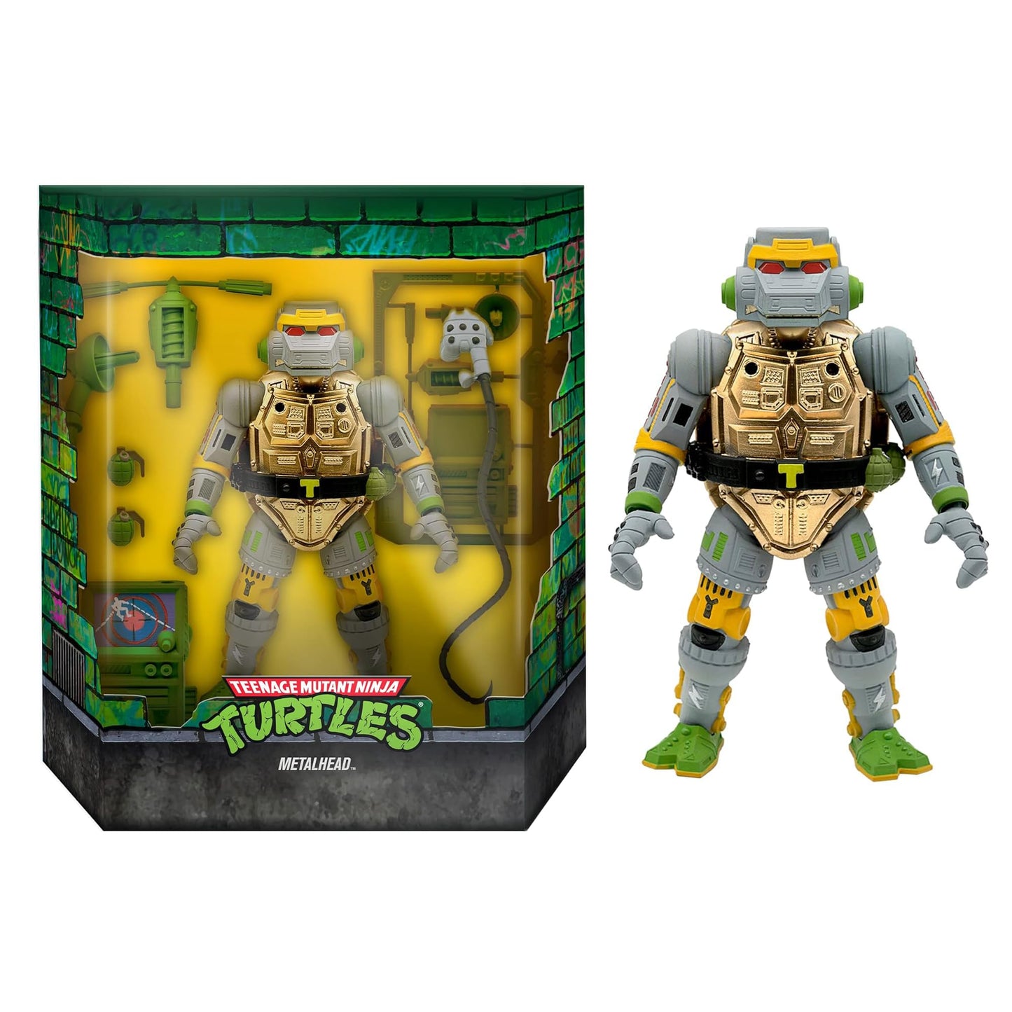 Super7 ULTIMATES! Teenage Mutant Ninja Turtles Metalhead - 7" TMNT Action Figure with Accessories Classic Cartoon Collectibles and Retro Toys