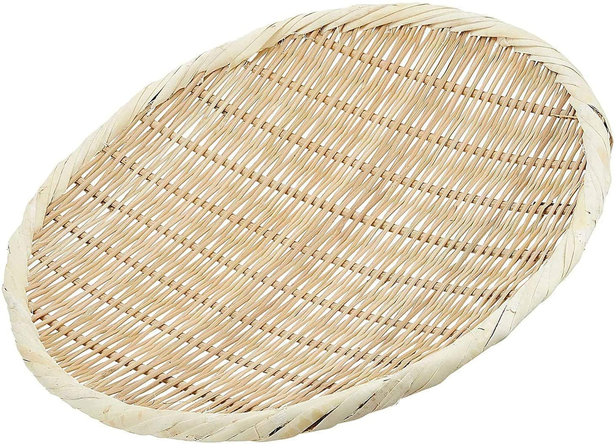 TIKUSAN Bamboo Round Zaru Basket Colander for Soba Udon and Noodles (8.3" (21cm))
