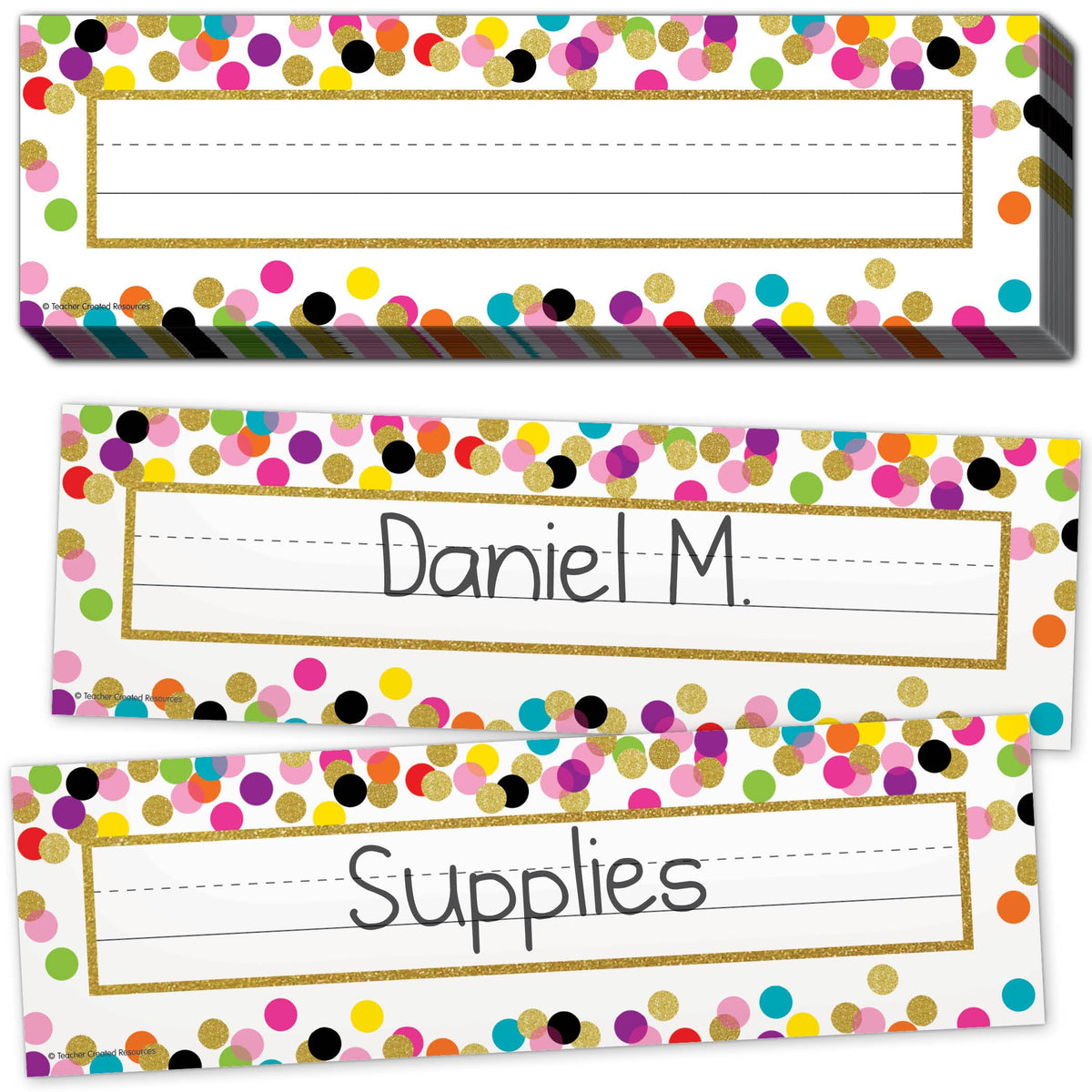 Teacher Created Resources Confetti Name Plates (TCR5886)