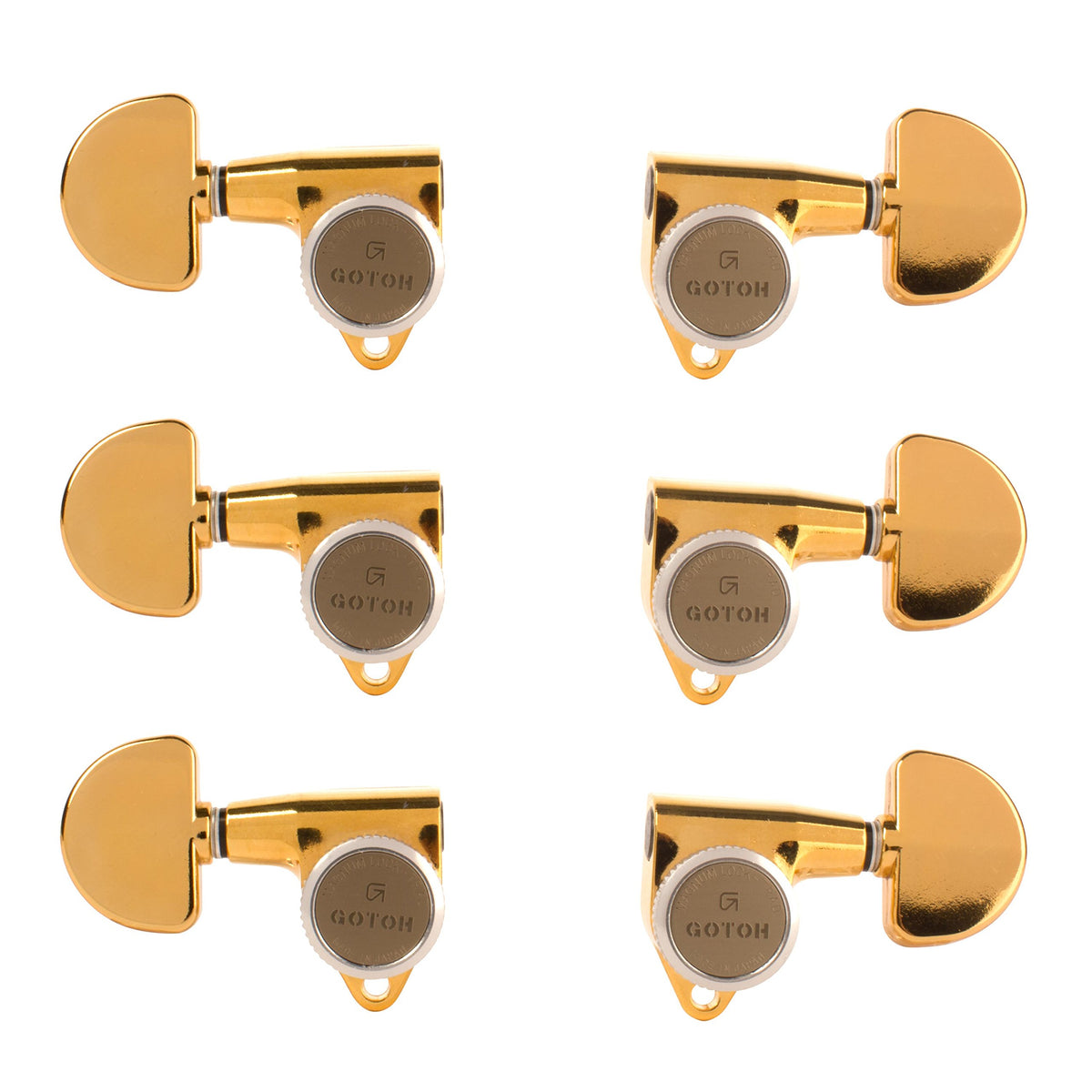 Gotoh Magnum Lock-Trad 3+3 Guitar Tuners, Gold