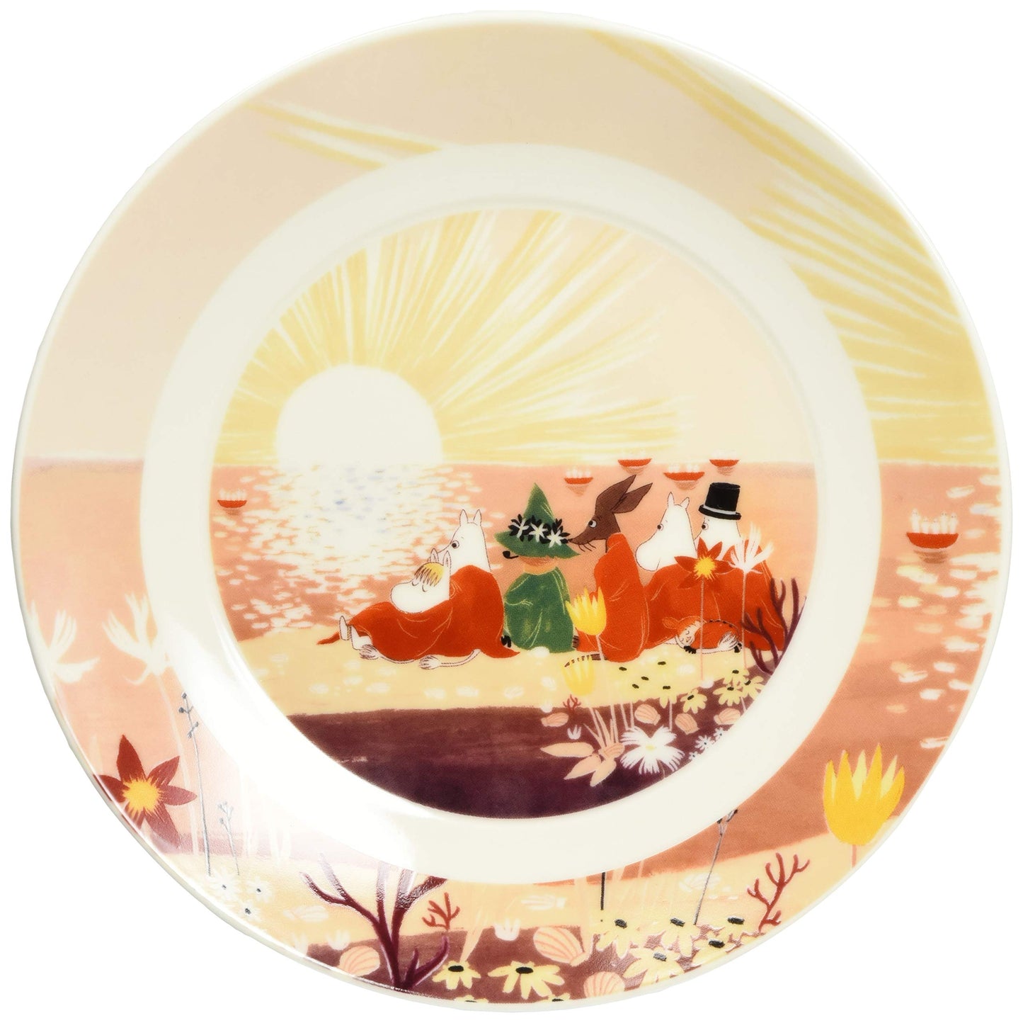 Yamaka Shoten MOOMIN MM3202-330 'Luonto' Plate, 7.7 inches (19.5 cm), Sunset, Microwavable, Moomin Goods, Scandinavia, Mother's Day, Tableware, Wedding Gift, Made in Japan