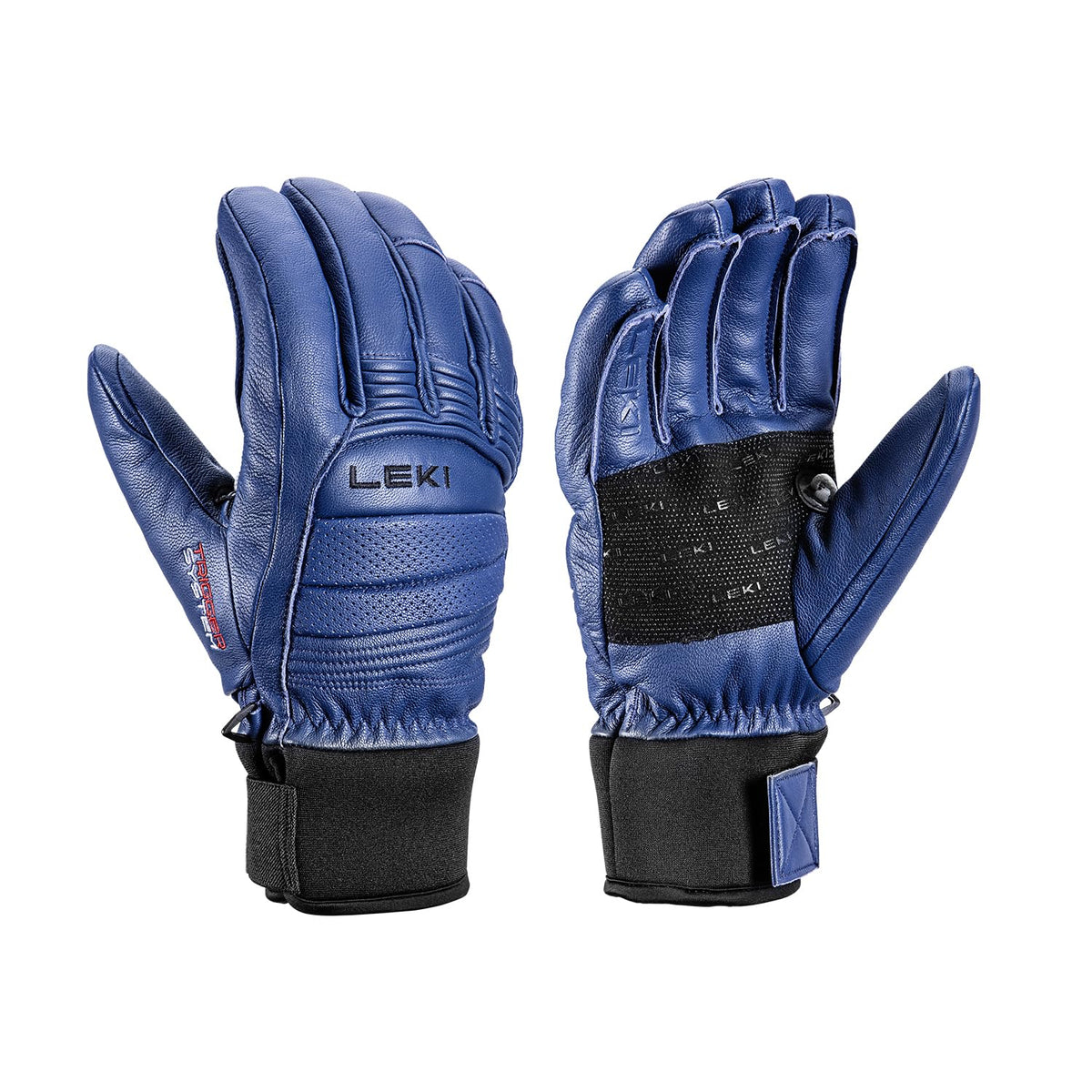 LEKI Copper 3D Pro Ski Gloves - Blue - Black - Medium
