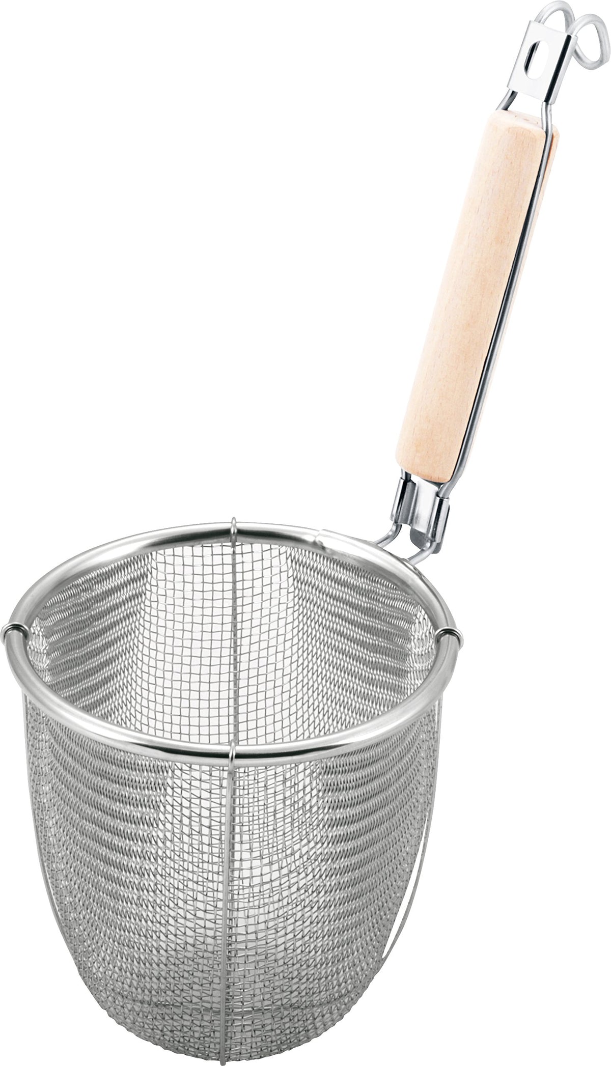 MI 18-8 White Wood Pattern Udon Tebo φ5.5 inches (140 mm) (8 Mesh) Round Bottom