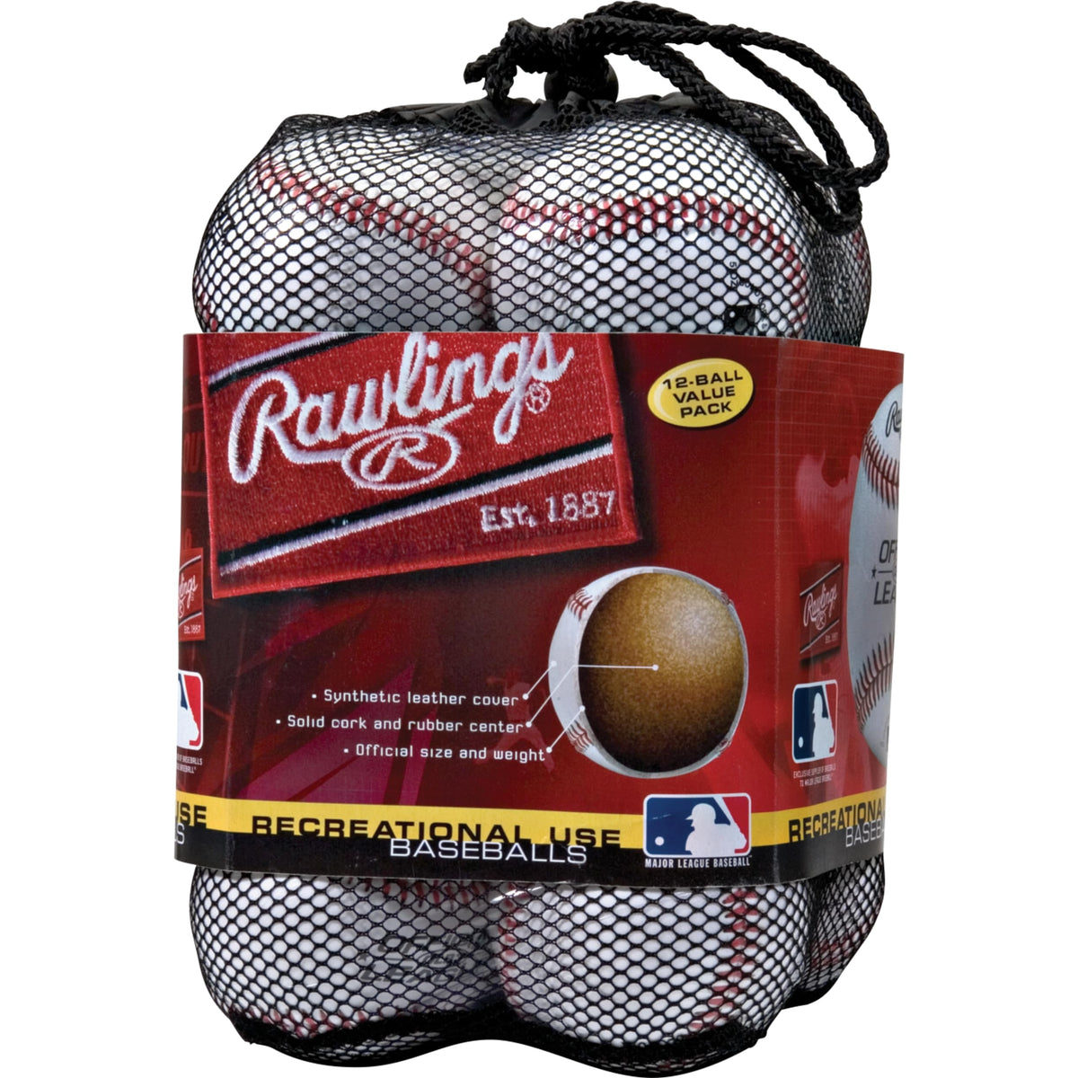 Rawlings | Official League Recreational Use Practice Baseballs | Youth | Bag of 12 | OLB3BAG12 | 12 Count
