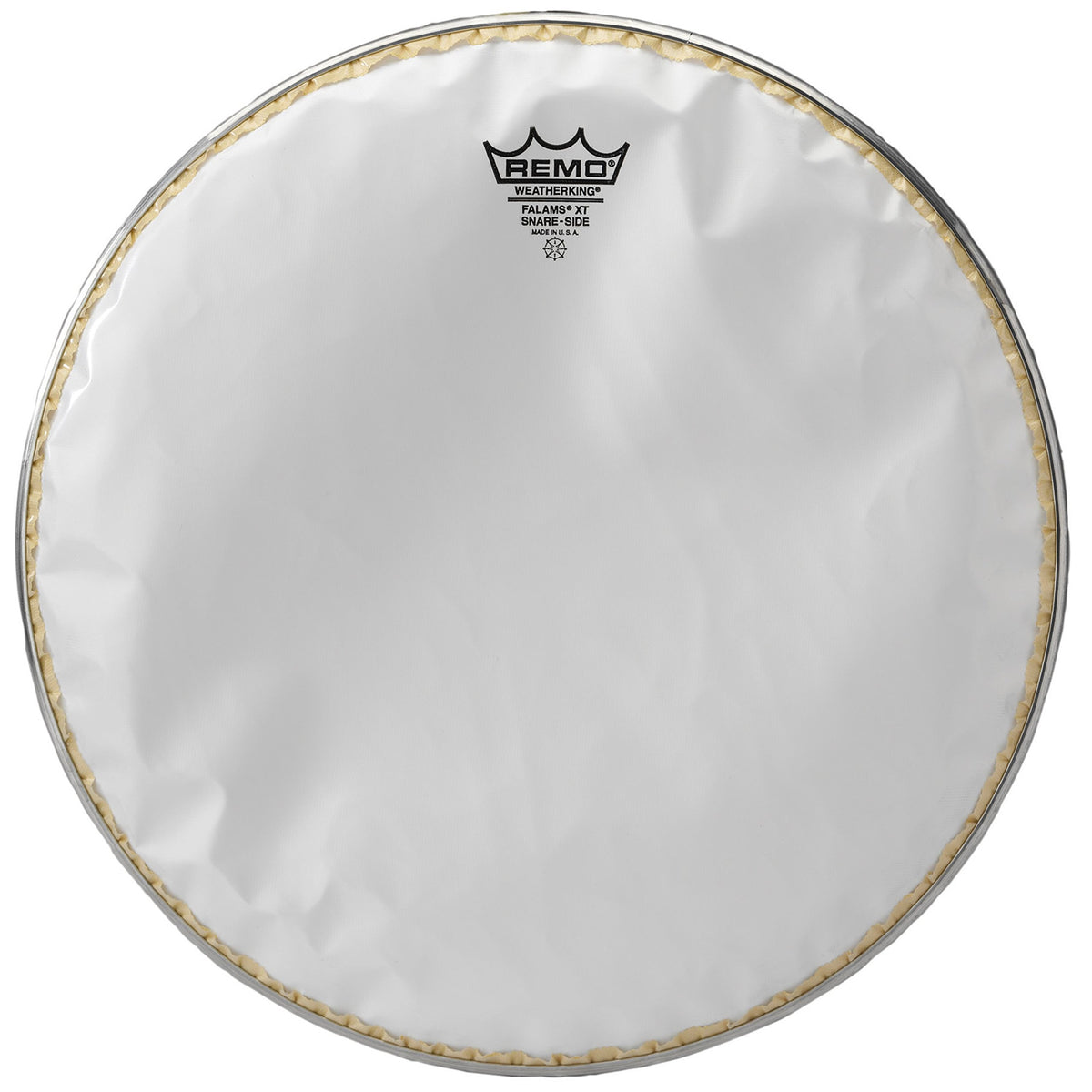 Remo Snare Side, Crimped, FALAMS XT, SMOOTH WHITE, Underlay Ring, 13" Diameter