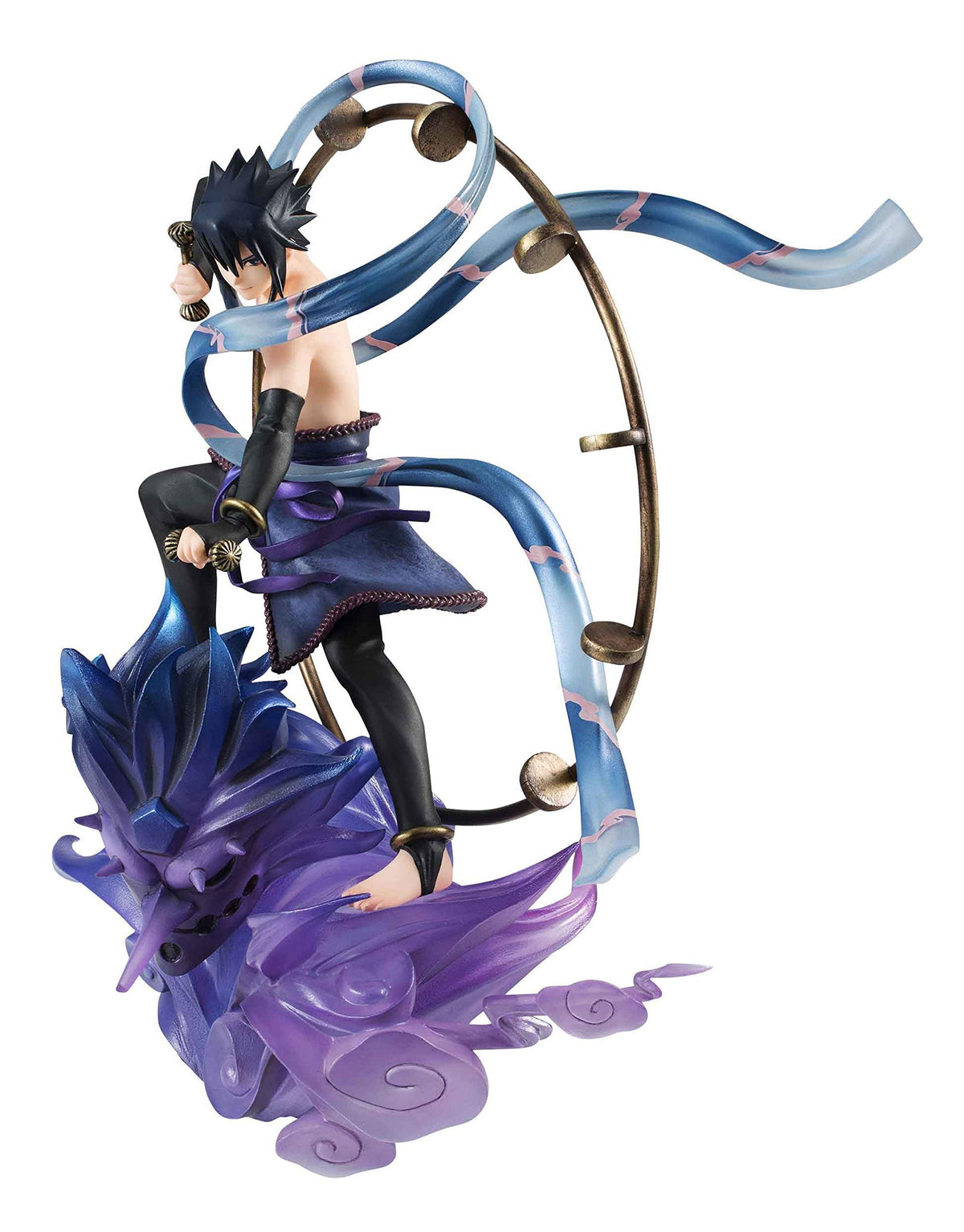 MegaHouse Naruto Shippuden Sasuke Uchiha Raijin GEM Series Remix Statue Figure