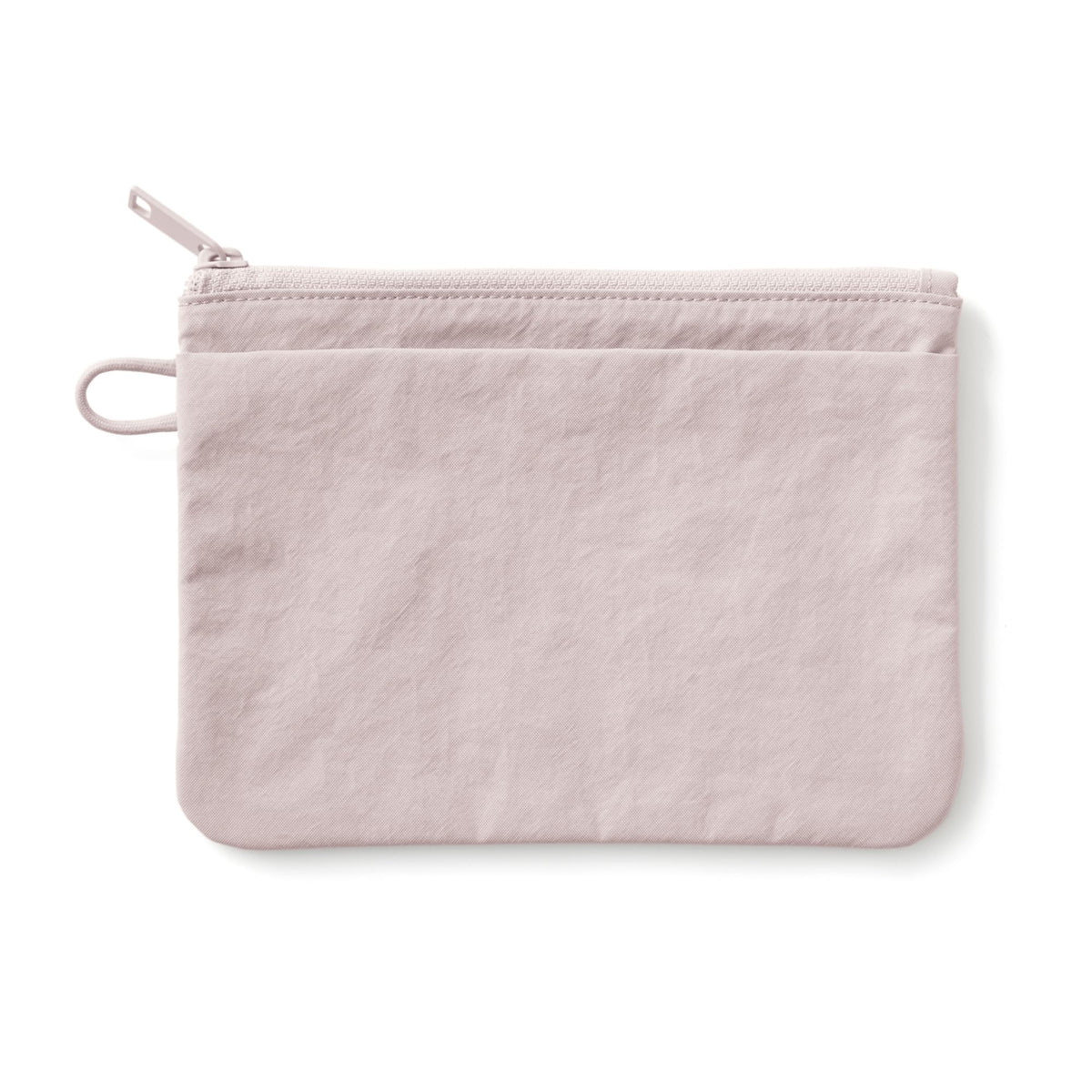 MUJI Wrinkled Nylon Flat Pouch - Medium Coin Purse For Travel