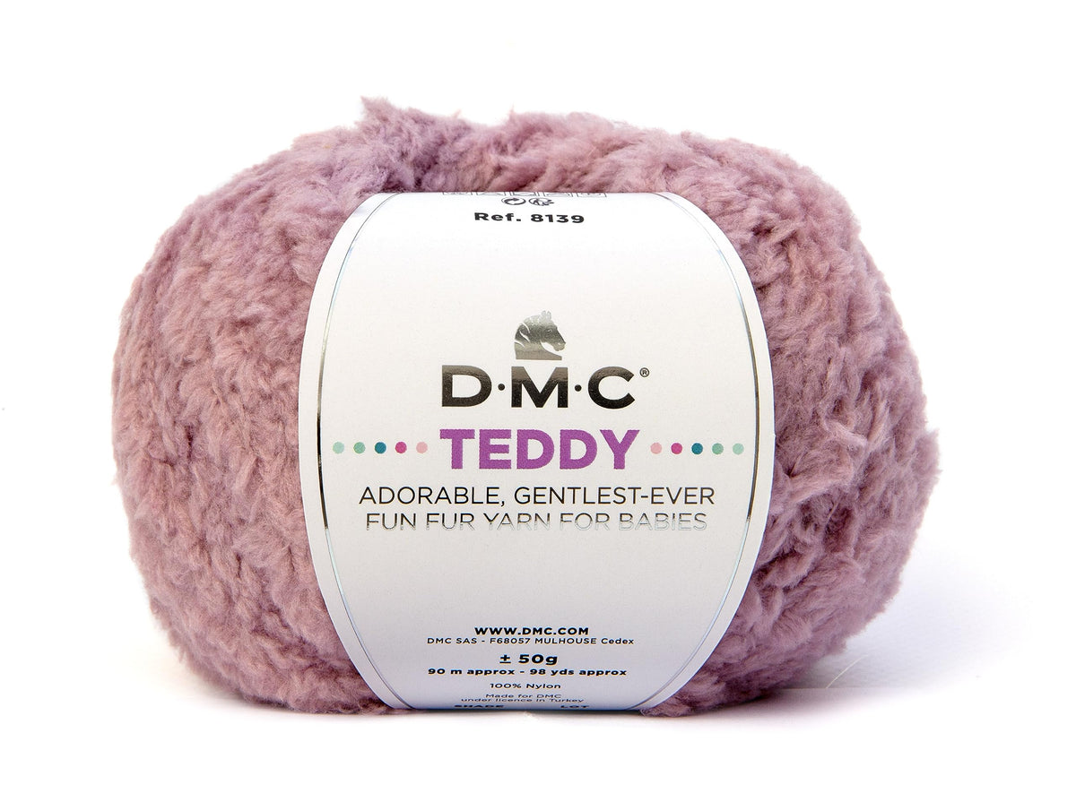 DMC 8139 Teddy Fur Yarn Medium Thick 1.8 ft (90 m) 1.8 oz (50 g) Balls #313 Light Pink Type