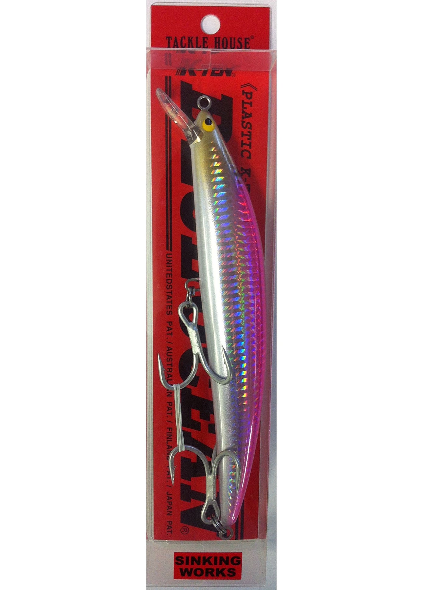 TackleHouse Minnow K-Ten Blue Ocean Sinking Works 175mm 58g Pink Silver Holo #RS Pink BK175SW Lure