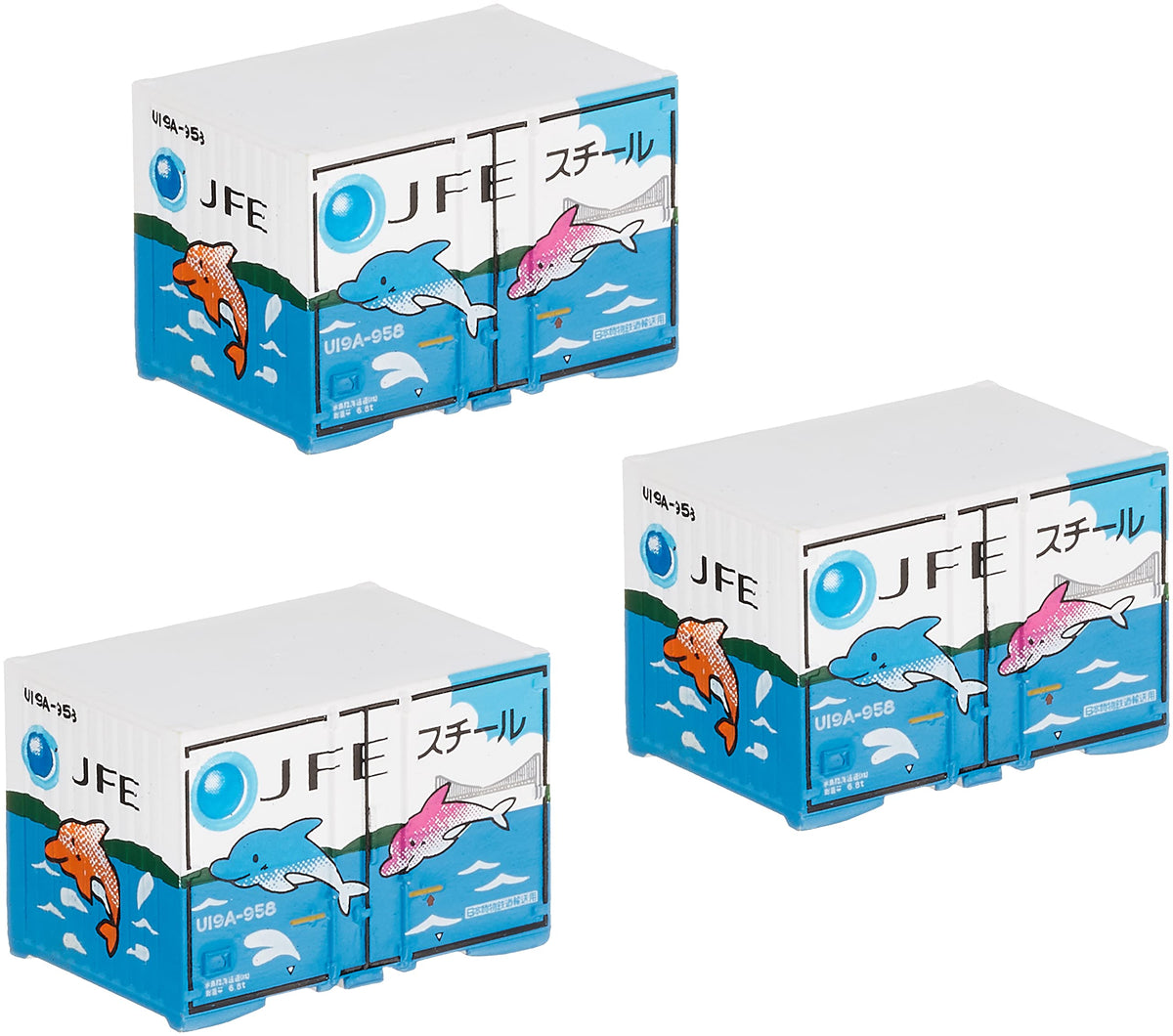 Rokuhan Z Gauge A103-6 JFE U19A Dolphin Container (Pack of 3)